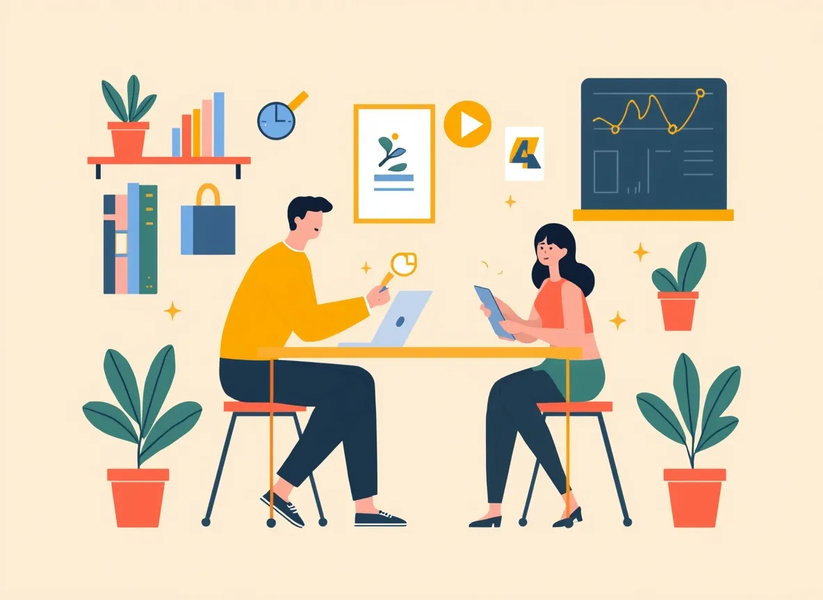 Illustration av enkla mikroaktiviteter i vardagsmiljö